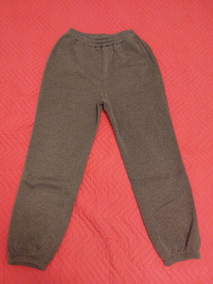 Fleece winter tracksuit used, size medium, gray with pockets