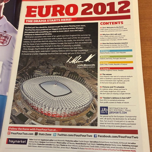 FourFourTwo Euro 2012 special edition presentation like new