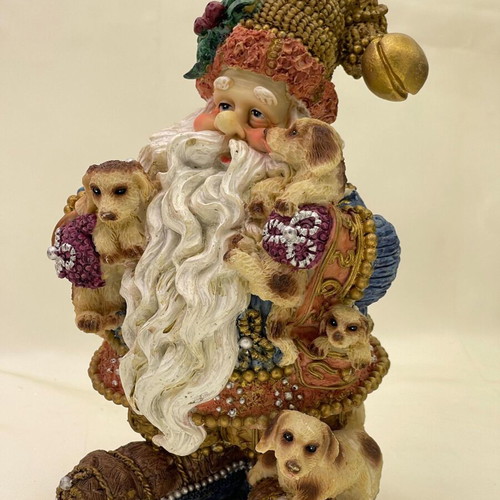 Santa Claus polyresin vintage 1980, height 25 cm, new