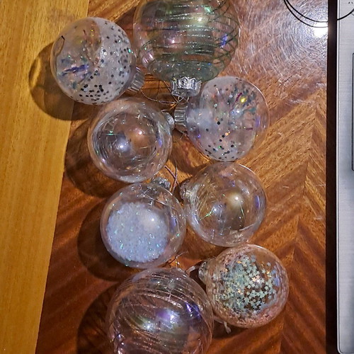Transparent Christmas balls like new for decoration
