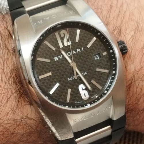 Bvlgari Ergon Automatic men's watch restored, black and silver