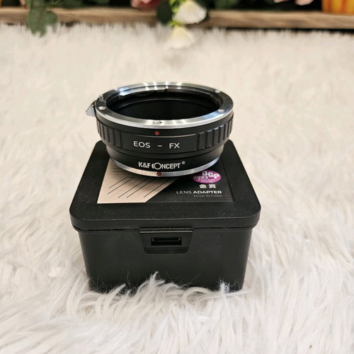 Canon EOS EF EF-S to Fuji X FX Adapter K&F Concept new, brass and anodized aluminum