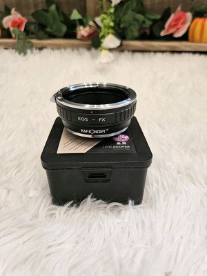Canon EOS EF EF-S to Fuji X FX Adapter K&F Concept new, brass and anodized aluminum