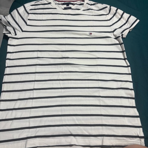 Tommy Hilfiger striped T-shirt like new, size M, black and white