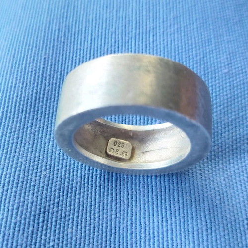 Silver ring industrial design used