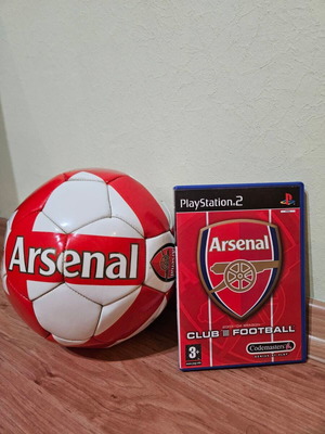 Club Football Arsenal παιχνίδι PS2 πακέτο με ποδοσφαιρική μπάλα
