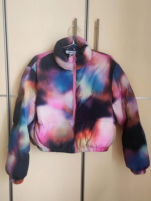 Edited winter quilted jacket size M pink and black