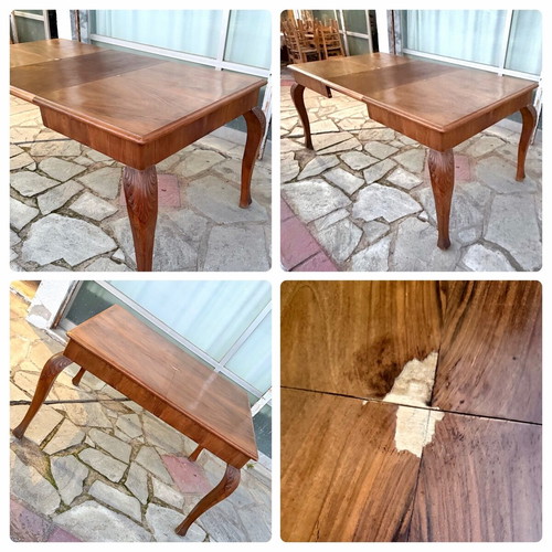 Extendable solid wood table refurbished over 2.20m length