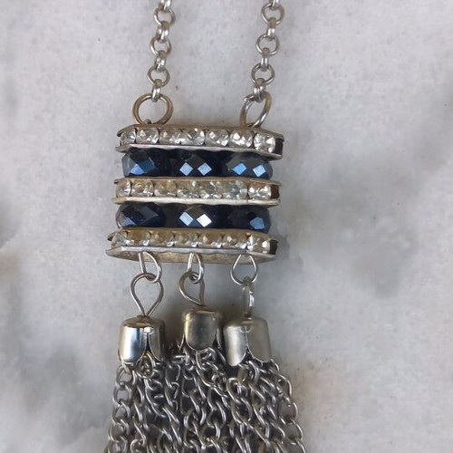 Long necklace like new with tassels