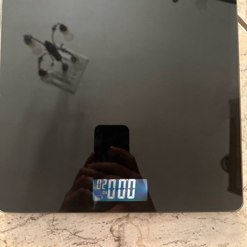 Digital bathroom scale like new with glass surface