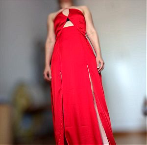 Nadia rapti Floral treasure red maxi dress
