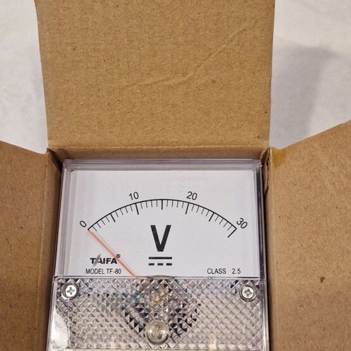 Analog Panel Voltmeter TAIFA TF-80 DC 30V 80x80mm new