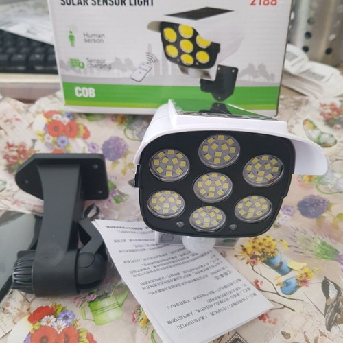 Solar floodlight with motion sensor C1232 and 77 LEDs, new