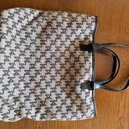 Karl Lagerfeld shoulder fabric bag like new, gray