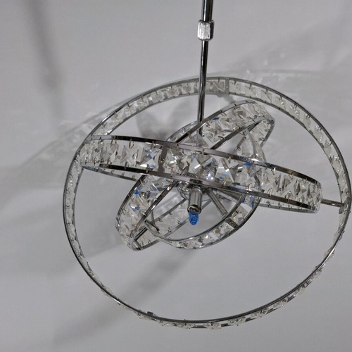 Orbital Crystal Pendant Lights like new, 44cm, 6x G9 bulbs, set of 2