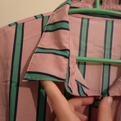 Vintage • maxi striped shirt dress • L/XL