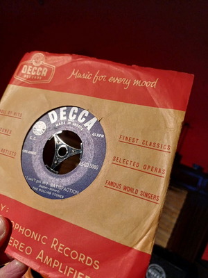 Collectible 45 RPM vinyl record The Rolling Stones used, rock