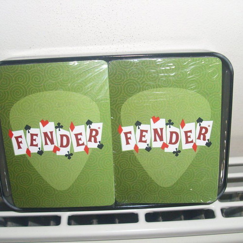 Fender Dual Playing Cards New, Collectible Set in Tin