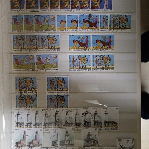 Leuchtturm A4 Stamp Album with 1600 Greek Sealed Stamps