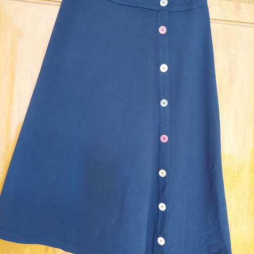 Heel Athens Lab asymmetrical black skirt like new with colorful buttons
