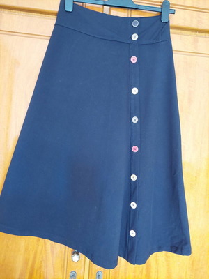 Heel Athens Lab asymmetrical black skirt like new with colorful buttons