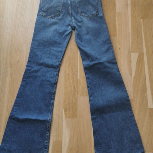Denim jeans blue dark flare size small like new