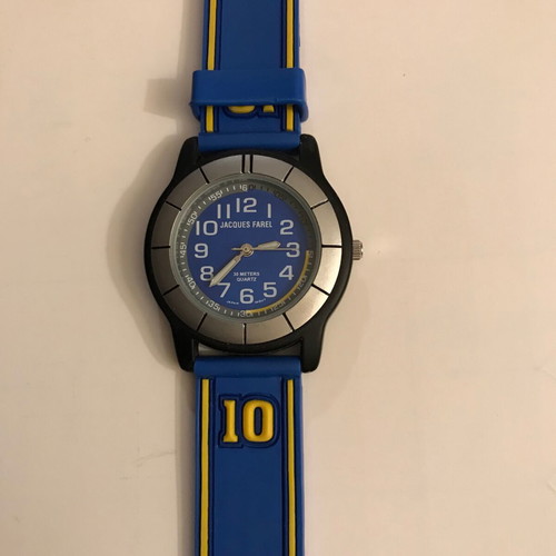 Jacques Farel Kids Watch new, blue and silver, unisex