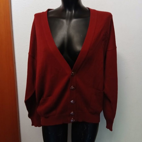 Artisti Italiani women's cardigan used, burgundy, size M