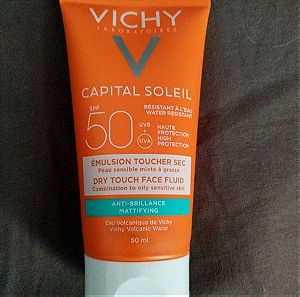 Vichy Capital Soleil Dry Touch Face Fluid Αντηλιακή Κρέμα Προσώπου