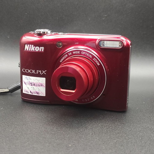Nikon Coolpix L28 Red 20MP digital camera used