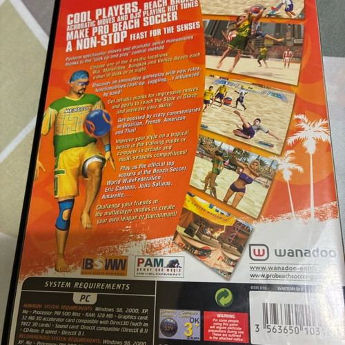 Pro Beach Soccer PC game used with manual