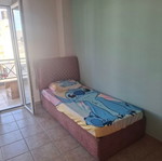 Children's fabric bed with pull-out second bed used