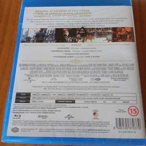 Gladiator Blu-ray new with Greek subtitles