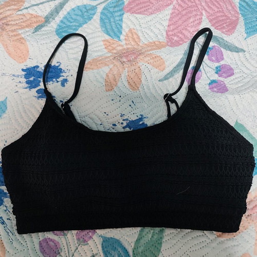 Shein swimwear top black, new, size L