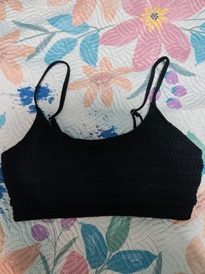 Shein swimwear top black, new, size L
