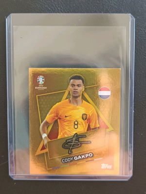 NED-SP Cody Gakpo gold signature sticker σαν καινούργιο