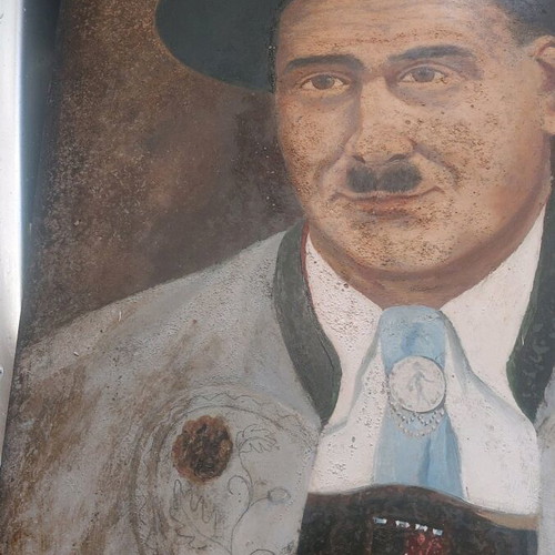 Art portrait of German man from 1920s-30s used, signed with minor damage