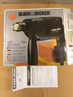 Σφυροδράπανο Black and Decker BD 551 μεταχειρισμένο, 400 Watt, 10 mm, βιντάζ