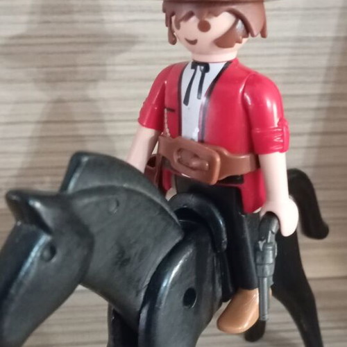 Playmobil cowboy with horse used