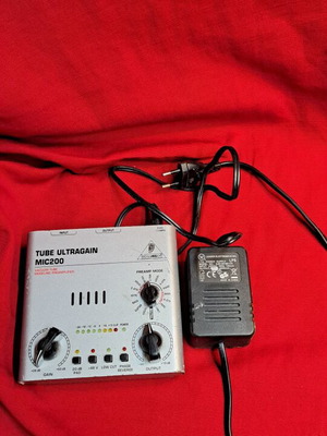 Behringer Tube Ultra MIC200 microphone preamplifier used