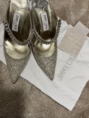 Jimmy Choo silver high heels like new, size 39