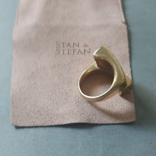 San& Stefan Women's Ring with Gold Plated Stainless Steel Like New