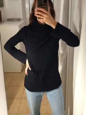 Zara turtleneck sweater used, black, size S
