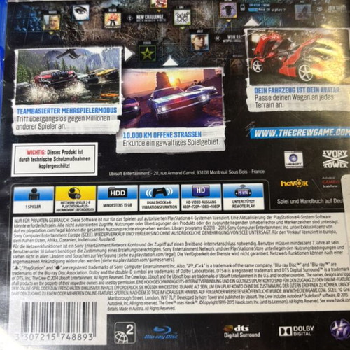 The Crew PlayStation 4 used
