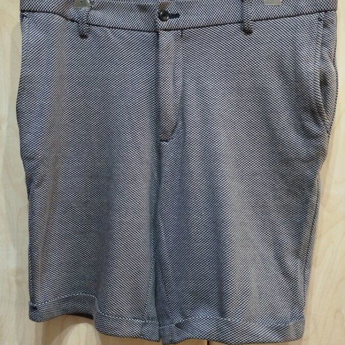 Zara checkered micro-motif bermuda shorts medium like new, white and blue