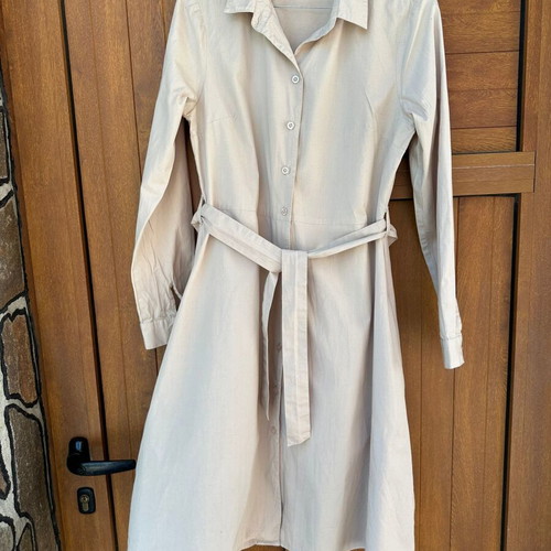 Ichi dress with belt and pockets size S beige cotton like new