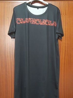 Elastic blouse dress like new, black and red, fits M to XL