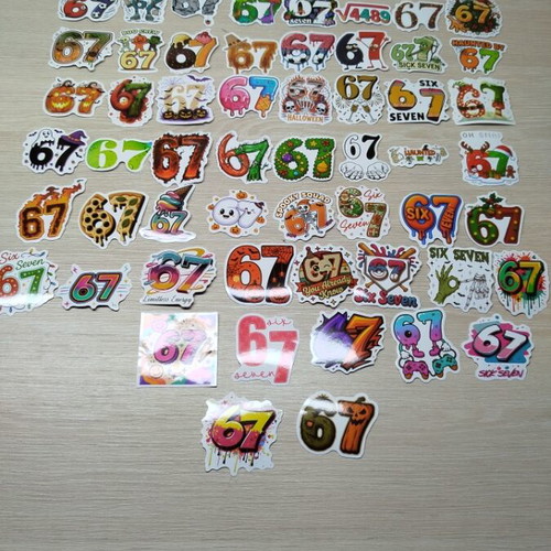 Vinyl stickers 55 pieces themed 6 - 7 new