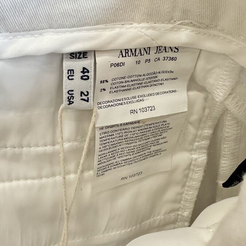 Armani Jeans white pants EU 40 like new