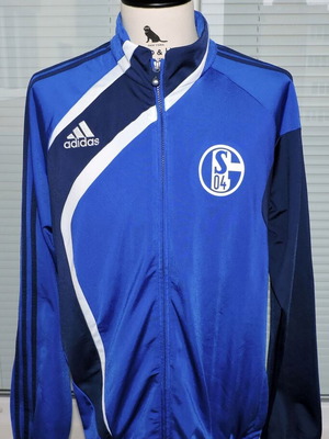 FC Schalke 04 Training Football Jacket Adidas Track Top 2010-2011 μεταχειρισμένο, μέγεθος 42-44